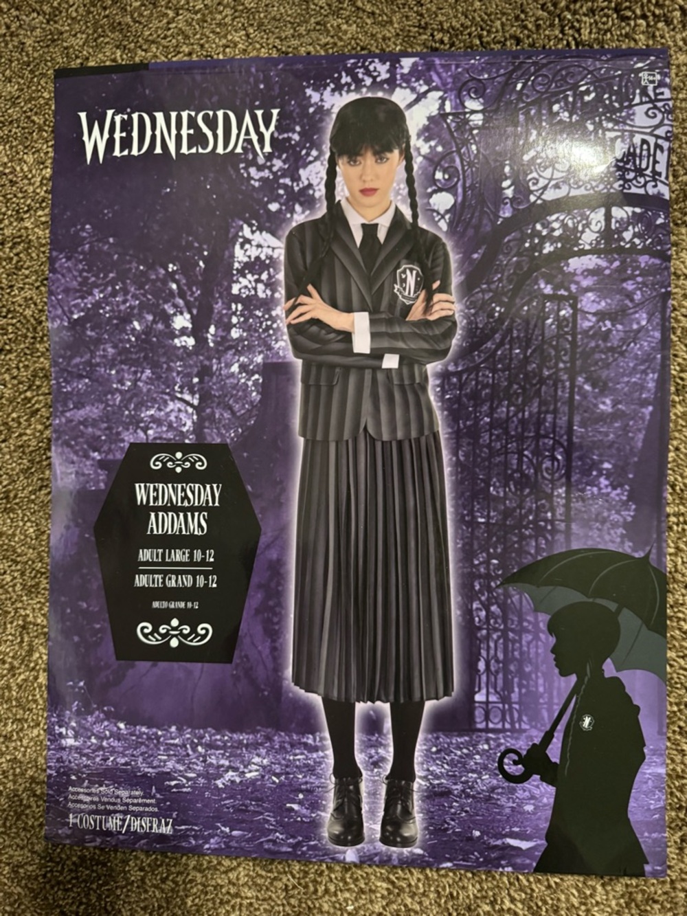 Wednesday Addams-Inspired Women's Black Pinstripe Costume - Official Style
